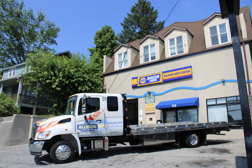 Tow truck from Allison Auto Center in Ossining, NY