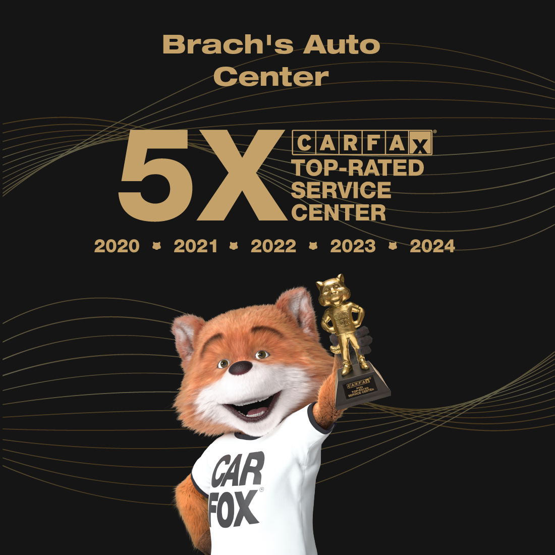 Congratulations Brach's Auto Center, you're a CARFAX Top-Rated Service Center!