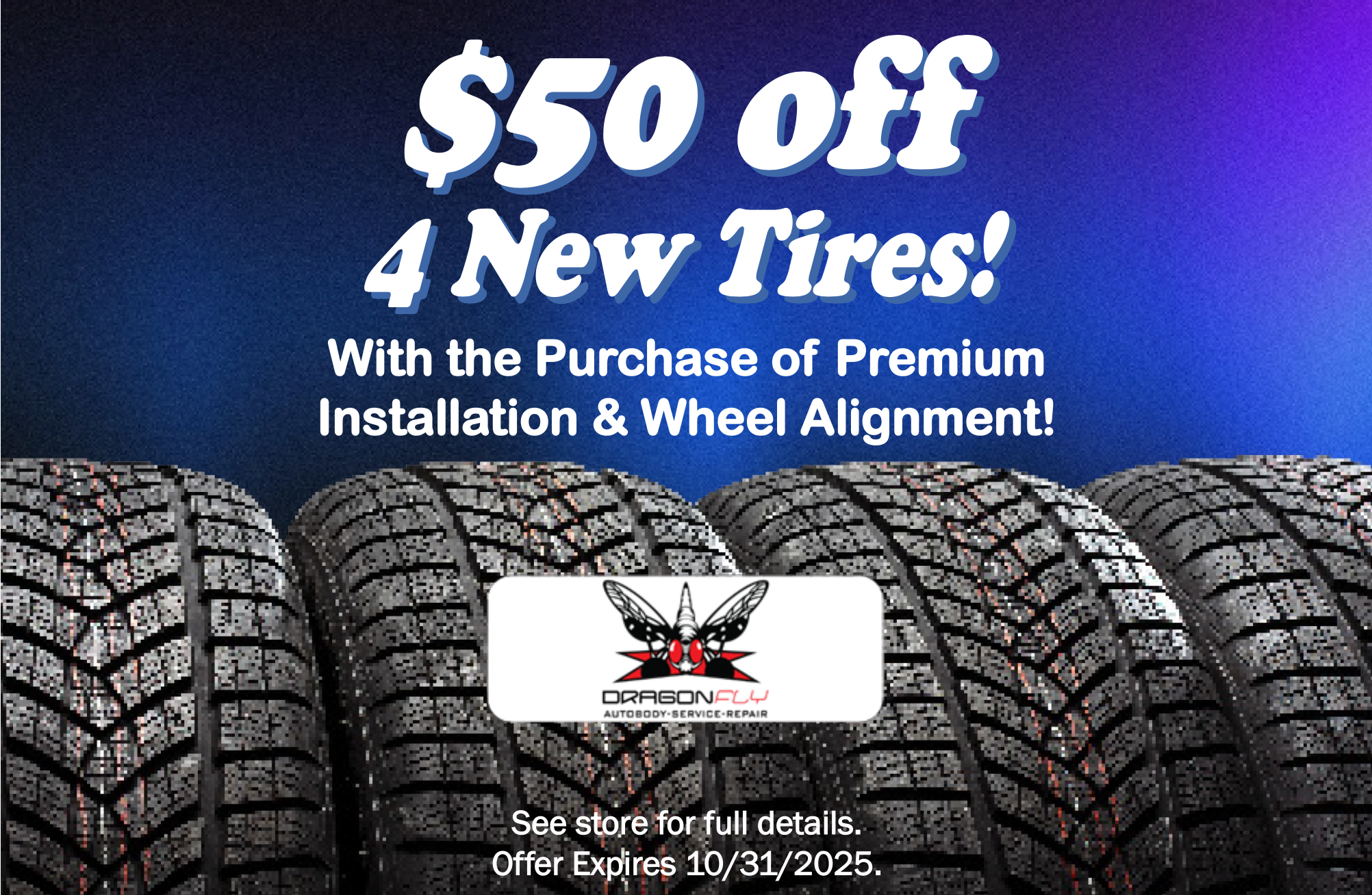 4 New Tires