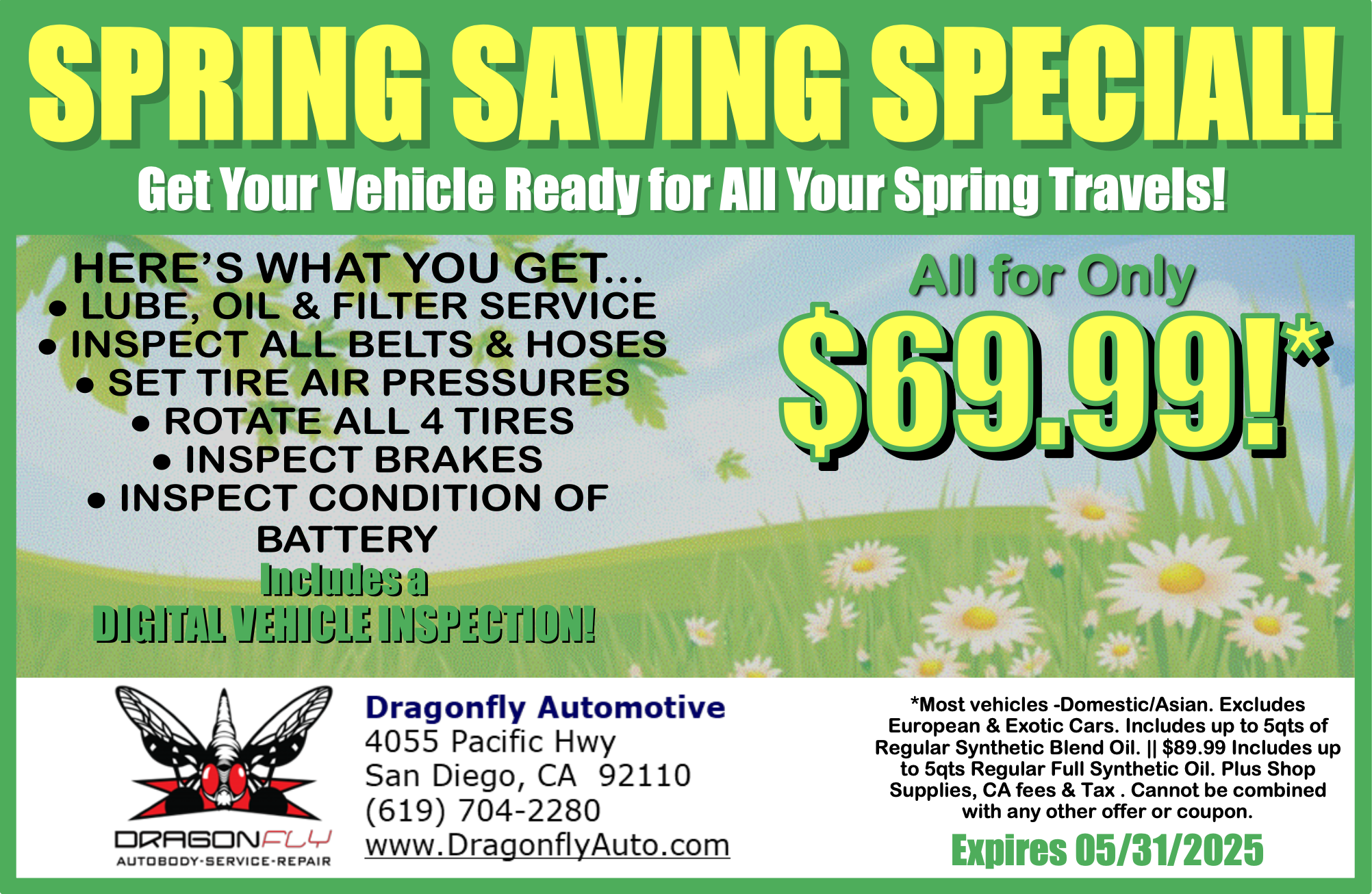 Spring Saving Special | Dragonfly Automotive