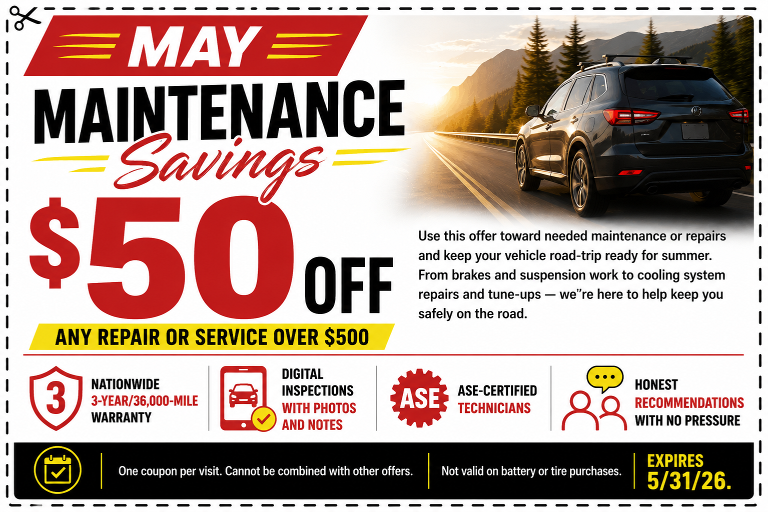 May Maintenance Special