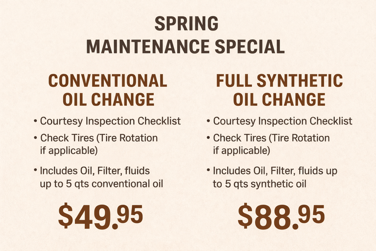 Holiday Travel & Maintenance Special